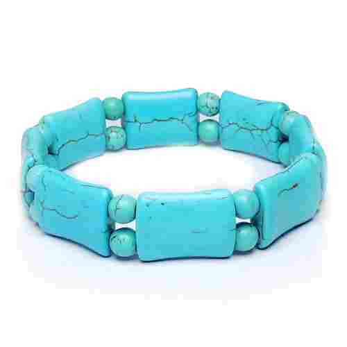 Natural Stone Blue Howlite Art 3 Bracelet