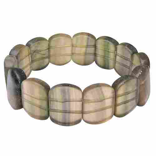 Natural Stone Flourite Broad Cabochon Bracelets