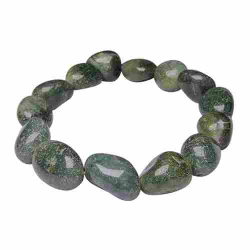 Natural Stone Moss Agate Tumble Bracelet