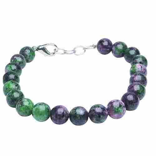 Natural Stone Ruby Zoisite Beads Bracelet with Hook