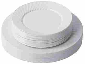 White Plain Plastic Plate