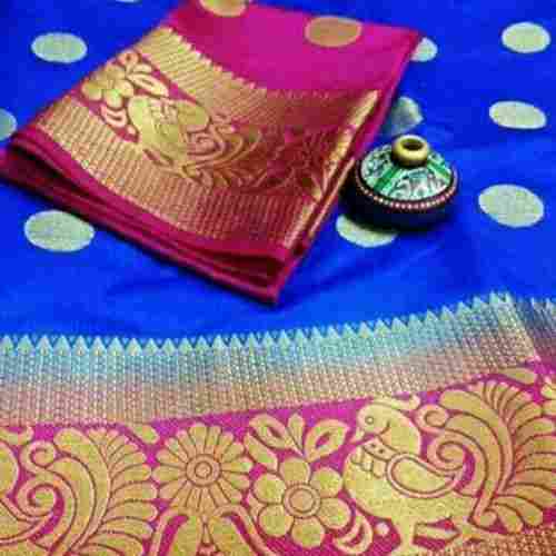 Alluring Soft Raw Silk Zari Work Saree
