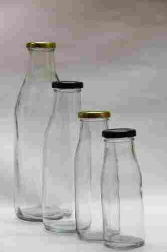 Empty Milk Glass Bottle