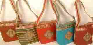 Colorful Jute Fancy Bags