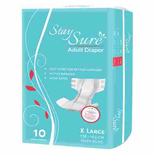Adult Diaper X Large Pack Of 10 (Staysure)