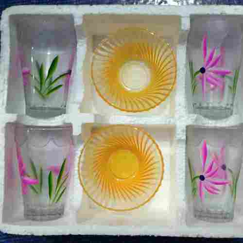 4 Glass And 2 Bowl Mix Set 4+2