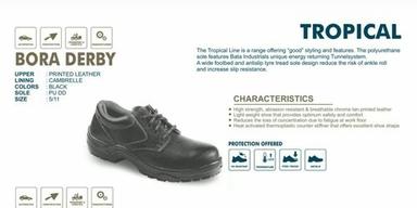 Black Bora Derby Safety Shoes (Bata)