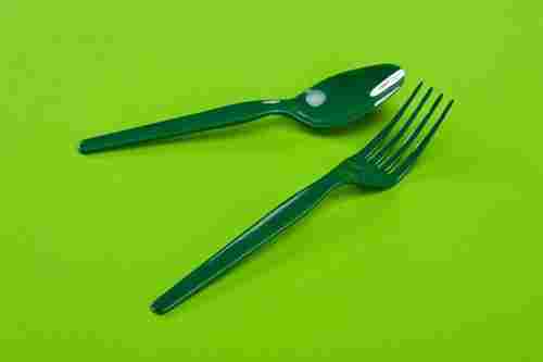 Disposable Green Plastic Set Fork Spoon
