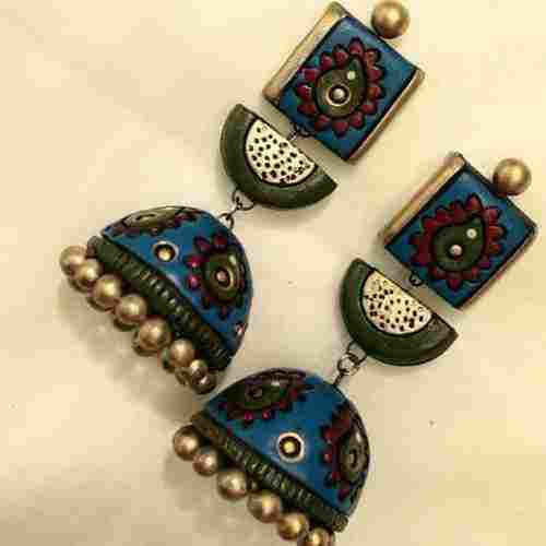 Ladies Handmade Terracotta Earring 