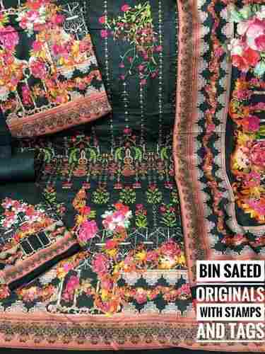 Bin Saeed Lawn Embroidered Ladies Suit