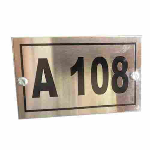 Silver Steel Etching Name Plate