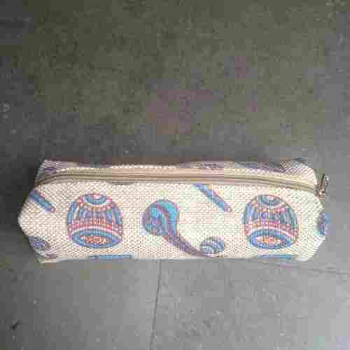 Printed Jute Pencil Pouch