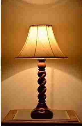 Polished Wooden Table Lamp