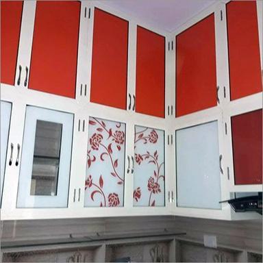 Red Modular Kitchen Cabinet Racks