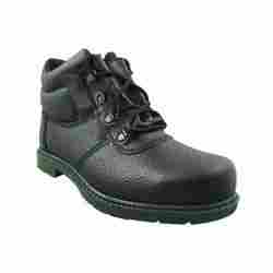 Black Color Leather Safety Shoes