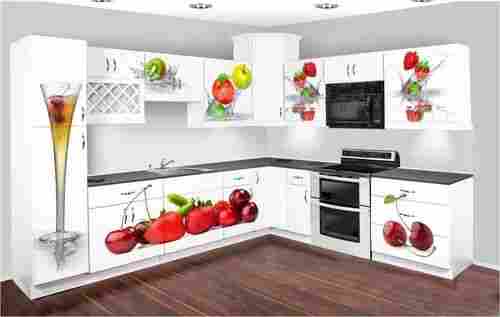 L Shape Acrylic Modular Kitchen
