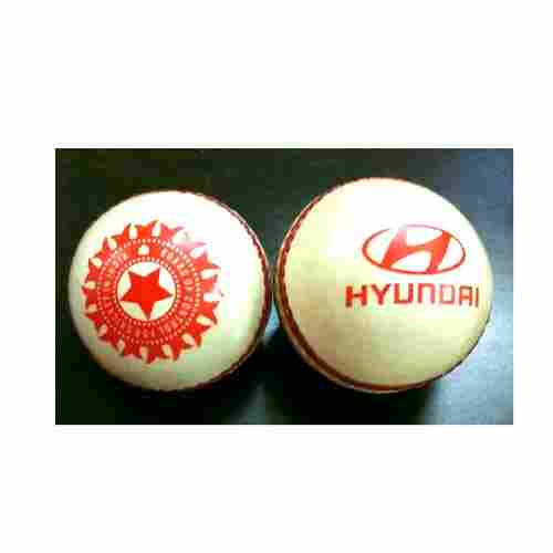 Leather Cricket Ball (White Color)
