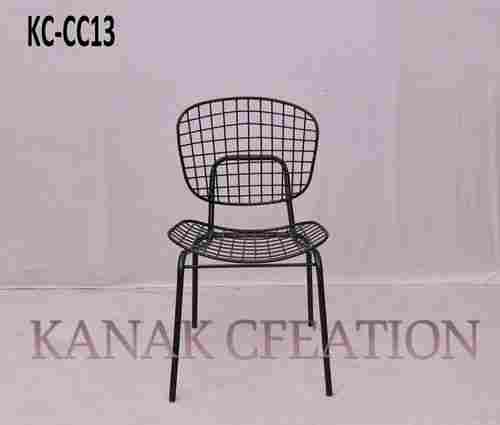 Vintage Industrial Jali Armless Black Chair