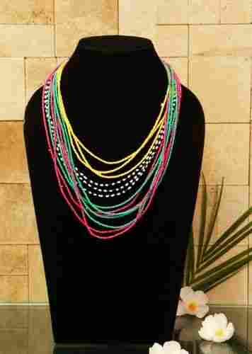 Artistic Tribal Beaded Necklace
