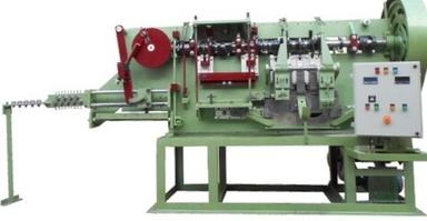 Green Bucket Handle East West And Notching Making Machine