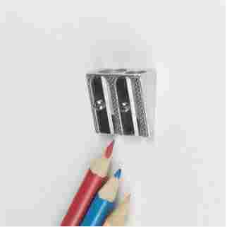 Two Hole Zinc Alloy Crayon Pencil Sharpener