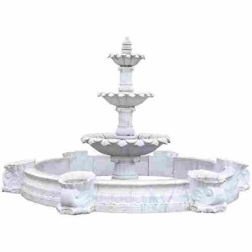 RM White Marble 5ft Water Fountain