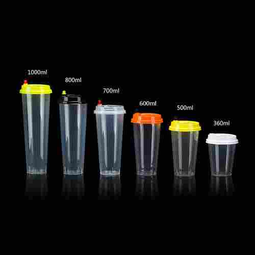 Customized Disposable Drinking Leakproof Injection PP Plastic Cup With Lid