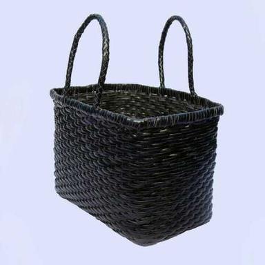 Black Woven Leather Tote Bags