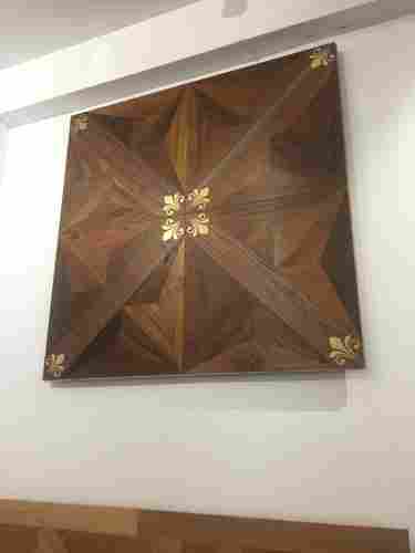 Parquet Flooring Tiles With Brass Inlay