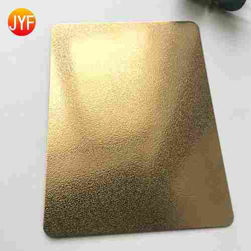 SUS 304 Vibration Finish Titanium Gold Stainless Steel Decorative Sheet For Wall Cladding
