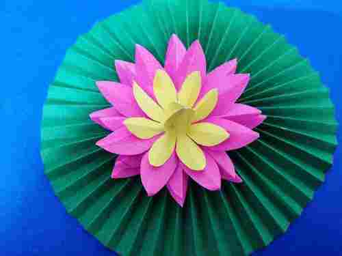 Decorative Lotus Paper Flower With Leave