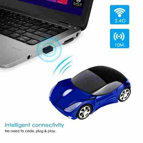 Microware 3D Sports Racing Car Shape Wireless Optical Mouse