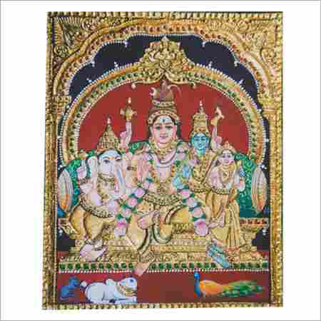 Shiva Parvati Tanjore Paintings