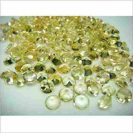Citrine Calibrated Round Faceted Cabochons