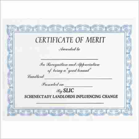 Award Certificate Printing Services