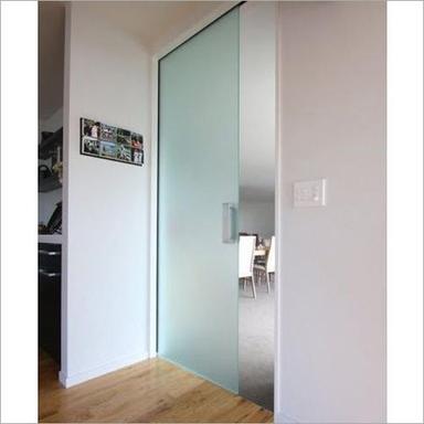 Silver Frameless Glass Door