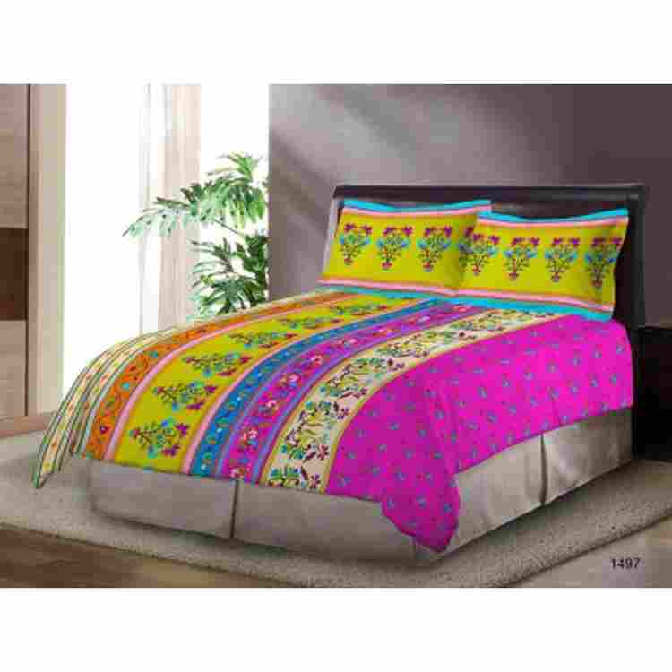 Cotton Floral Double Bed Sheet
