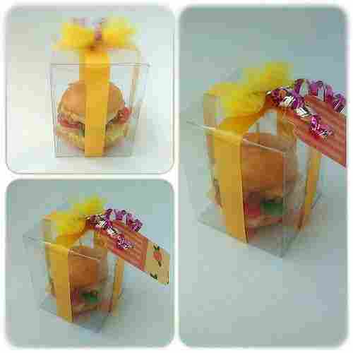 Small Hamburger candles in transparent pvc box free gift tax