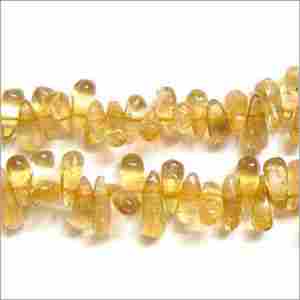 Citrine Drop Smooth Side Drilled