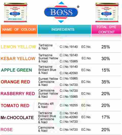 Boss Brand Synthetic Food Colour