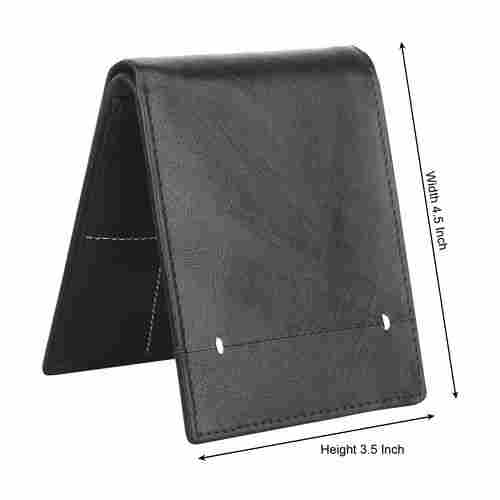 Plain and Soft Black Leather Wallet