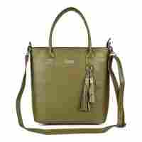 Ladies Mehandi Green Women Handbag