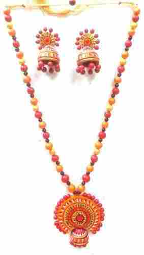 Magnificent Terracotta Neckpiece and Earrings