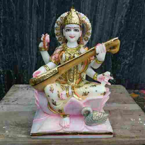 Marble Goddess Saraswati Statue