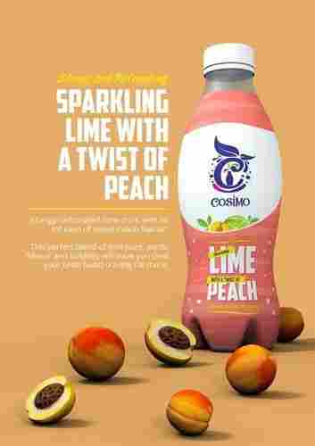 Strong and Refreshing Lime with Peach Soft Drink