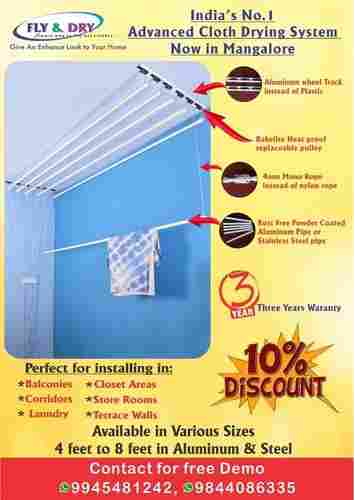 Pulley Type Celling Mounted Cloth Dry System