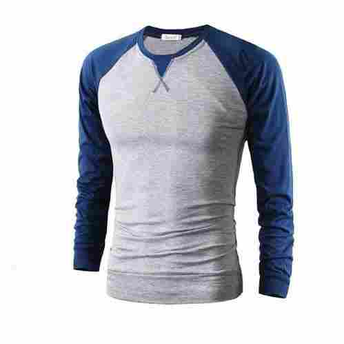 Mens Full Sleeves Round Neck Casual T Shirt