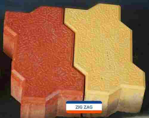 Zig Zag Paver Block - Orange and Yellow