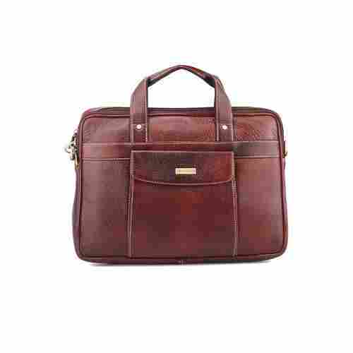 Unisex Brown Leather Bag