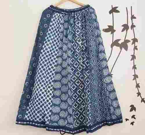 Indigo Patchwork Skirt